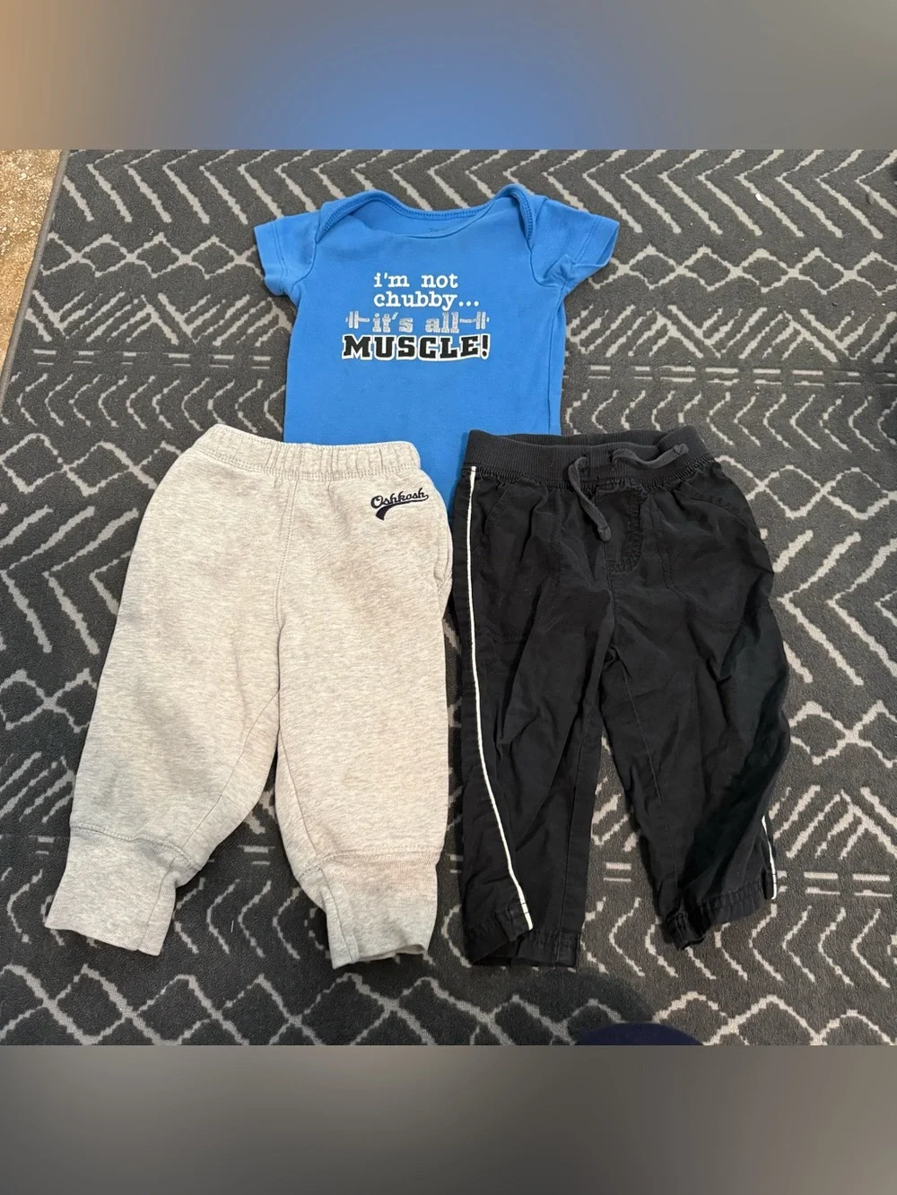 Baby boy onesie and pants bundle